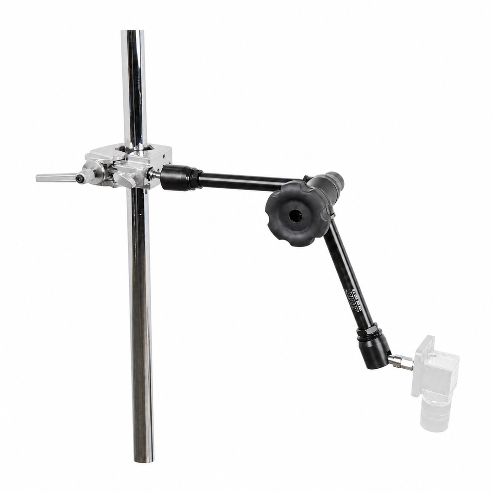 VisionFrame 35 Max Arm camera mount clamped to a vertical 35 mm post